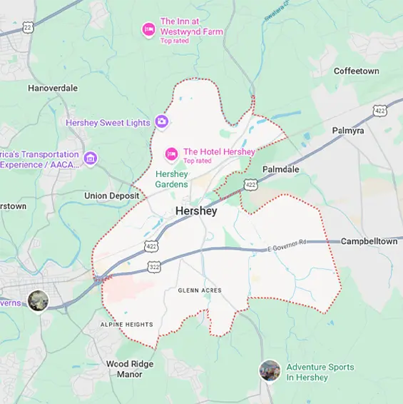 hershey-pa-service-areas